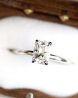 Ava Moissanite Ring Andrea Bonelli Jewelry 18k White Gold