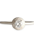 Evelyn Milgrain GIA Diamond Ring Andrea Bonelli 14k White Gold