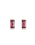 Linea Garnet Studs Andrea Bonelli Jewelry 10k White Gold