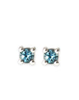 London Blue Topaz Studs Andrea Bonelli Jewelry 14k White Gold