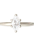 Mia Moissanite Ring Andrea Bonelli Jewelry 14k White Gold