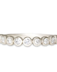 Sicily Diamond Bezel Band Andrea Bonelli 14k White Gold