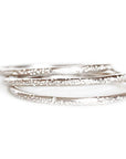 Silver Glint Stardust Stacking Rings Andrea Bonelli Jewelry Sterling Silver