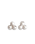 Tria Beaded Studs Andrea Bonelli Jewelry 14k White Gold