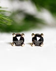 Black Rose Cut Diamond Studs Andrea Bonelli Jewelry 