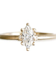 Mira GIA Marquise Diamond Ring Andrea Bonelli 14k Yellow Gold