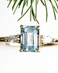 Marina Aquamarine + Diamond Ring Andrea Bonelli
