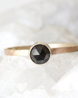 Black Rose Cut Diamond Ring Andrea Bonelli Jewelry