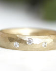 Diamond Rustic Faceted Band Andrea Bonelli Jewelry 