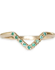 Peak Nove Emerald Ring Andrea Bonelli 14k Yellow Gold