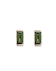 Linea Green Tourmaline Studs Andrea Bonelli Jewelry 10k Yellow Gold