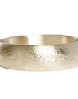 Rustic Gravel Half Round Band Andrea Bonelli Jewelry 14k Yellow Gold