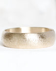 Rustic Gravel Half Round Band Andrea Bonelli Jewelry 