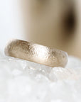 Rustic Gravel Half Round Band Andrea Bonelli Jewelry