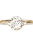 Isobel Halo Diamond Ring Andrea Bonelli Jewelry 14k Yellow Gold