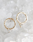 Lacuna Diamond Circle Studs Andrea Bonelli Jewelry