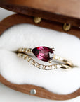 Lilia Garnet + Diamond Ring Andrea Bonelli Jewelry 