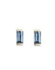 RTS Linea London Blue Topaz Studs Andrea Bonelli Jewelry 14k Yellow Gold