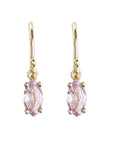 Pink Sapphire Marquise Earrings Andrea Bonelli Jewelry 14k Yellow Gold