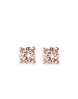 Pink Topaz Studs Andrea Bonelli Jewelry 14k Yellow Gold