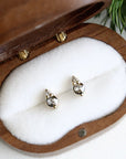 Seedling Salt + Pepper Diamond Studs Andrea Bonelli Jewelry