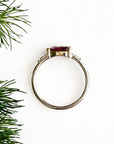 Lilia Garnet + Diamond Ring Andrea Bonelli Jewelry 