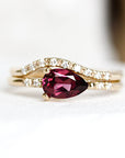 Lilia Garnet + Diamond Ring Andrea Bonelli Jewelry 