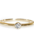 Mignon Salt + Pepper Diamond Ring Andrea Bonelli 14k Yellow Gold