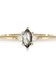 Mira Salt & Pepper Diamond Ring Andrea Bonelli 14k Yellow Gold