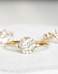 Isobel Halo Moissanite Ring Andrea Bonelli Jewelry