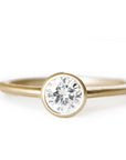 Zoe Moissanite Ring .50ct Andrea Bonelli Jewelry 14k Yellow Gold