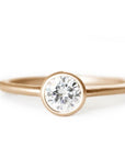 Zoe Moissanite Ring .50ct Andrea Bonelli Jewelry 14k Rose Gold