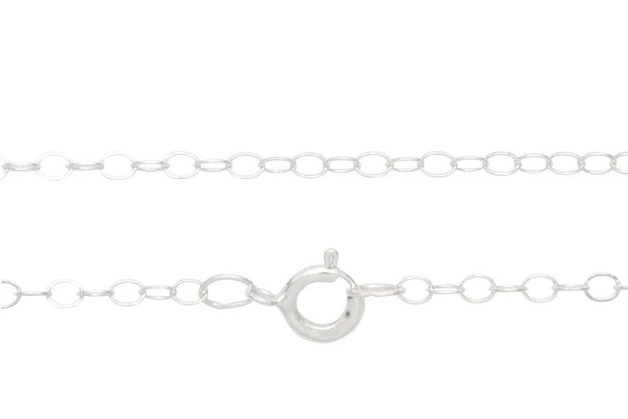 Silver Cable Chain 1.3mm Andrea Bonelli Jewelry Sterling Silver