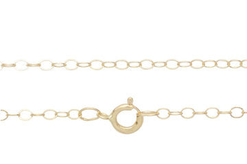 14k GF Cable Chain 1.3mm Andrea Bonelli Jewelry 14k Yellow Gold Filled