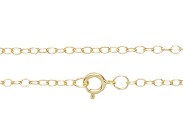14k Cable Chain 1.5mm Andrea Bonelli Jewelry 14k Yellow Gold
