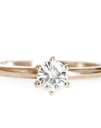 Claire Lab Diamond Ring Andrea Bonelli 14k Rose Gold