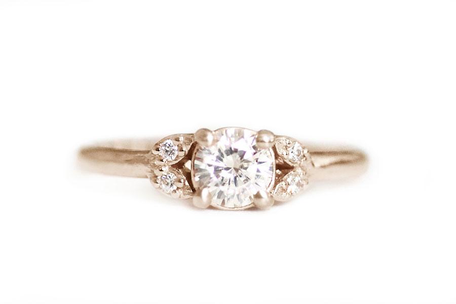 Quinn Lab Diamond Ring Andrea Bonelli 14k Rose Gold