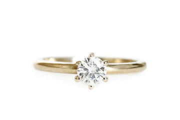 Claire Lab Diamond Ring Andrea Bonelli 14k Yellow Gold