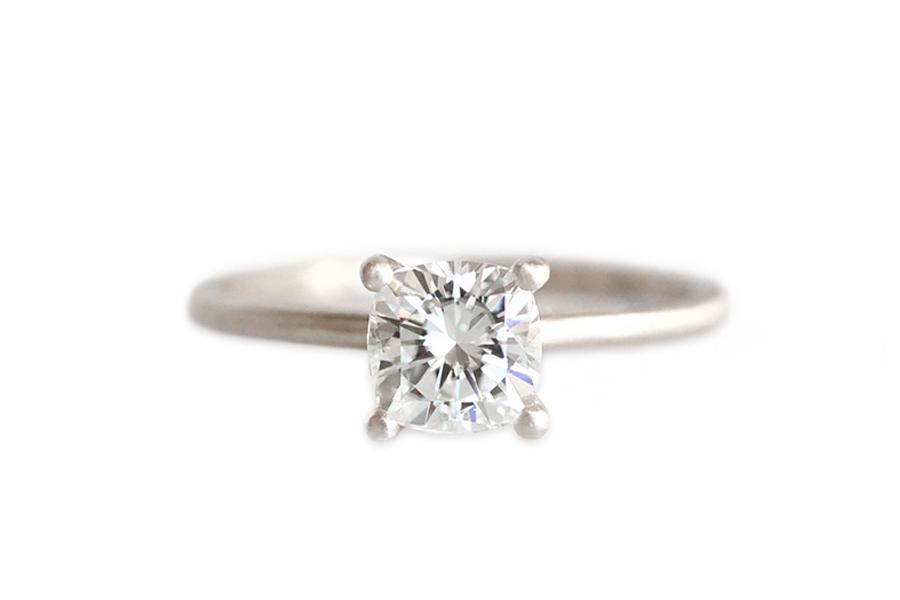 Thalia Lab Diamond Ring Andrea Bonelli Jewelry 14k White Gold
