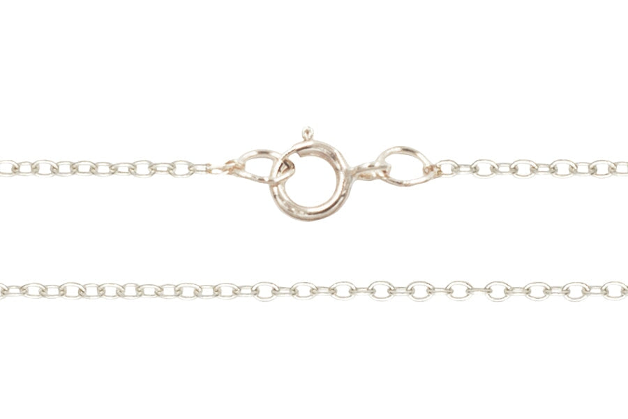 14k Adjustable Cable Chain 1mm Andrea Bonelli Jewelry 14k White Gold