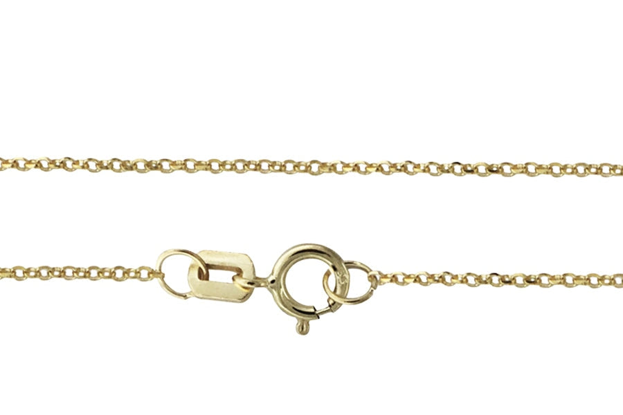 14k Rolo Chain 1mm Andrea Bonelli Jewelry 14k Yellow Gold