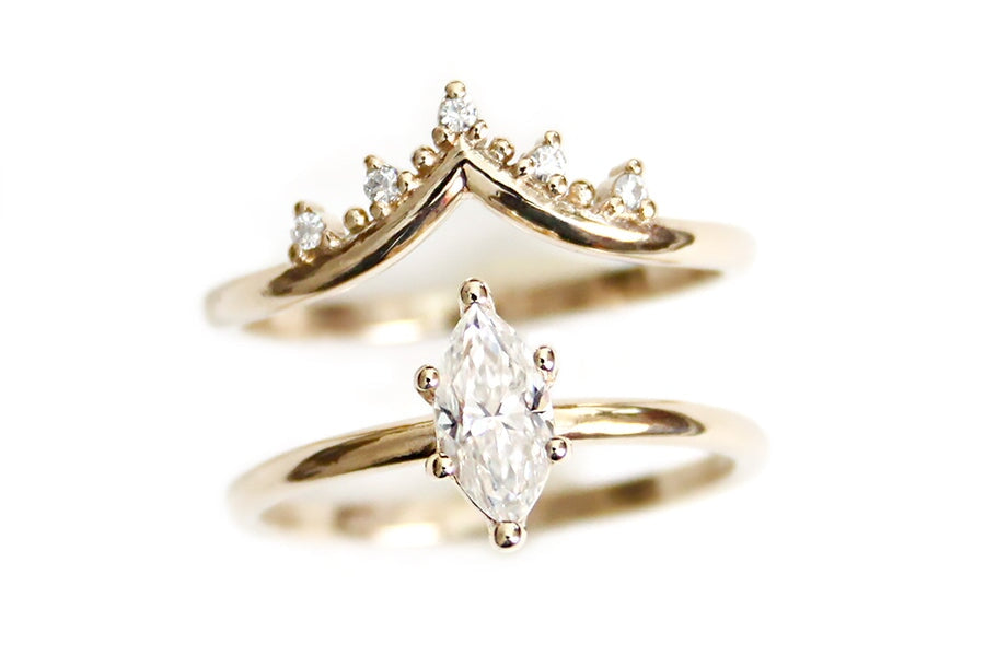 Mia Moissanite Ring Andrea Bonelli Jewelry 