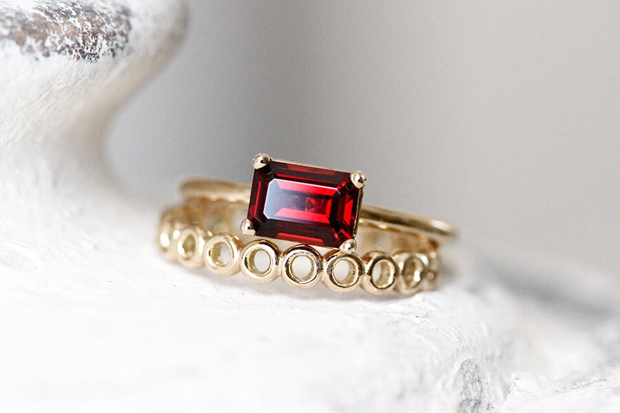 Bella Garnet Ring Andrea Bonelli Jewelry 