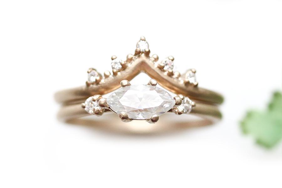 Trine Lab Diamond Ring Andrea Bonelli Jewelry 
