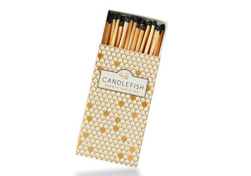 Candlefish - Gold Scales 4" Matchbox Candlefish Gold Fish Scale Matches