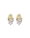 Jumelle Faceted Opal + Moissanite Studs Andrea Bonelli Jewelry Sterling Silver
