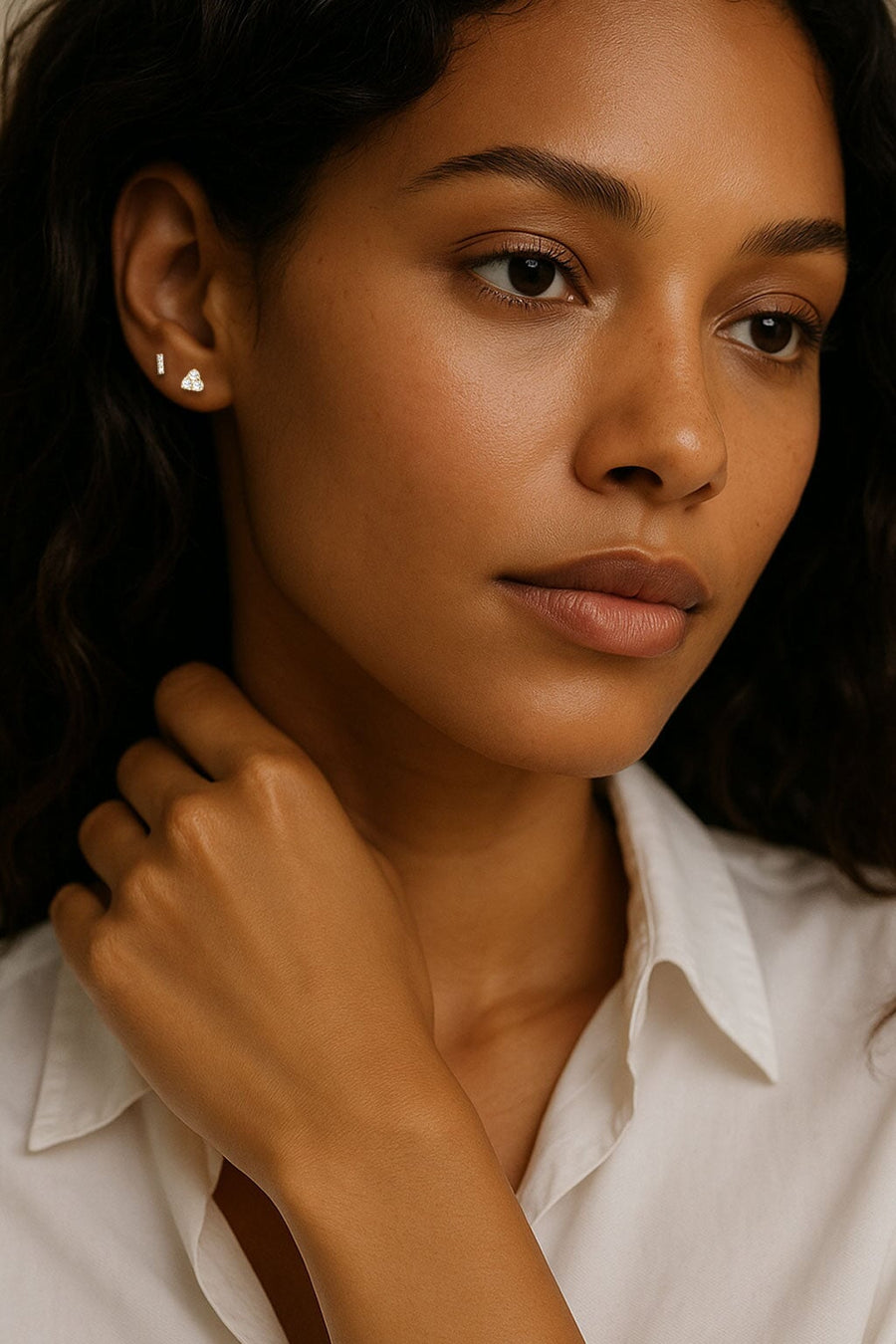 Seedling Diamond Studs Andrea Bonelli Jewelry 