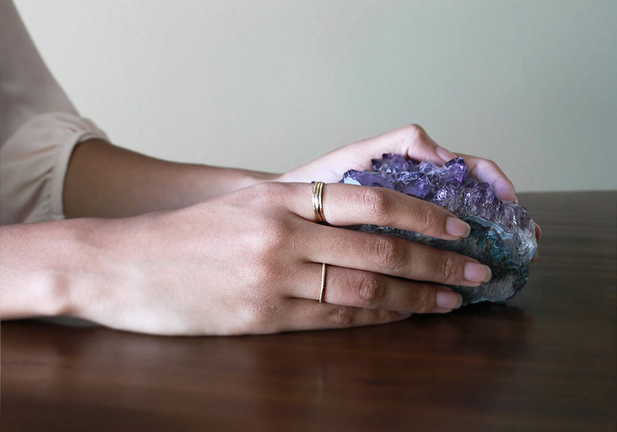 Glint Hammered Stacking Rings Andrea Bonelli 