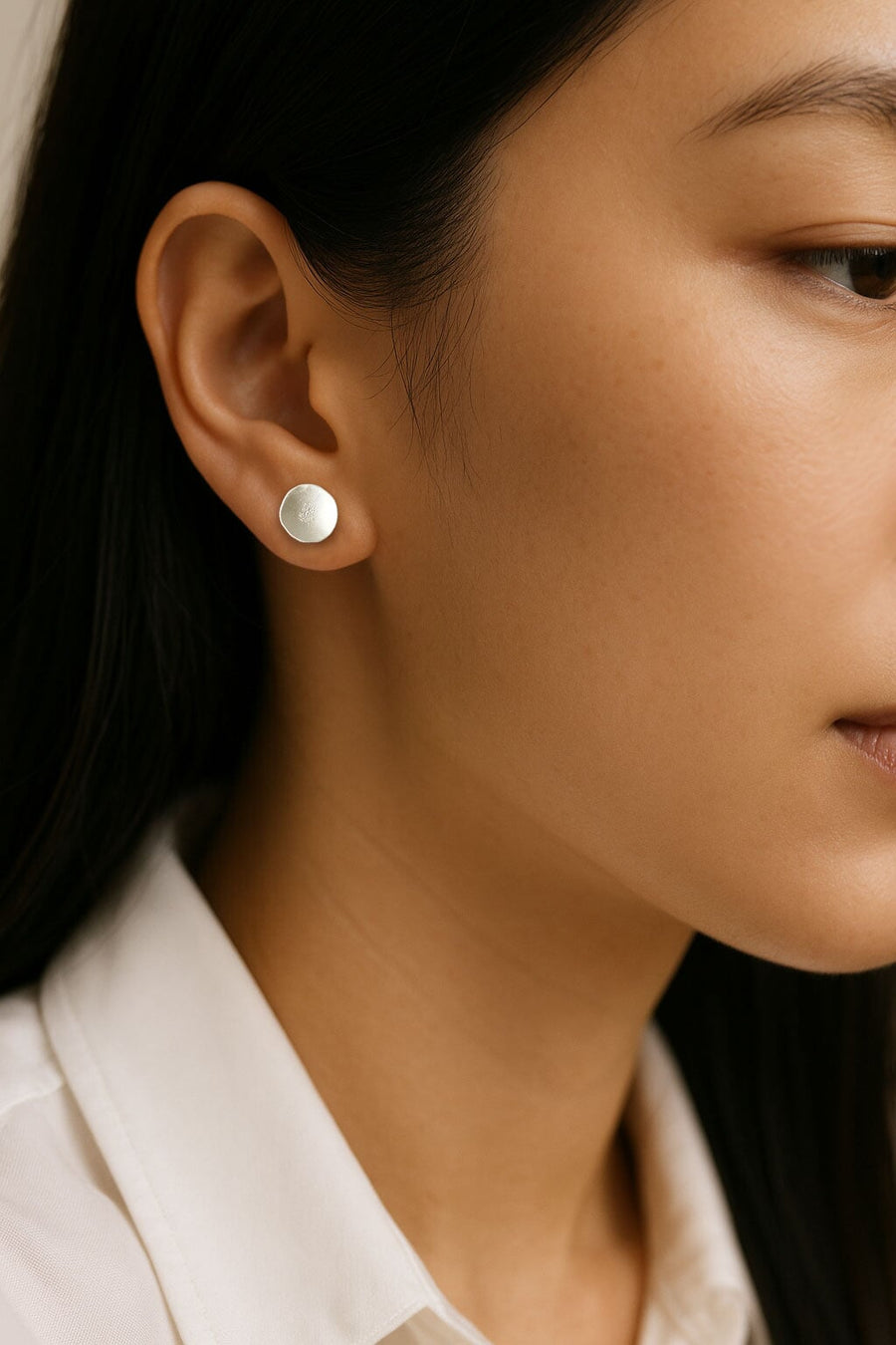 Silver Organic Stardust Studs Andrea Bonelli Jewelry 