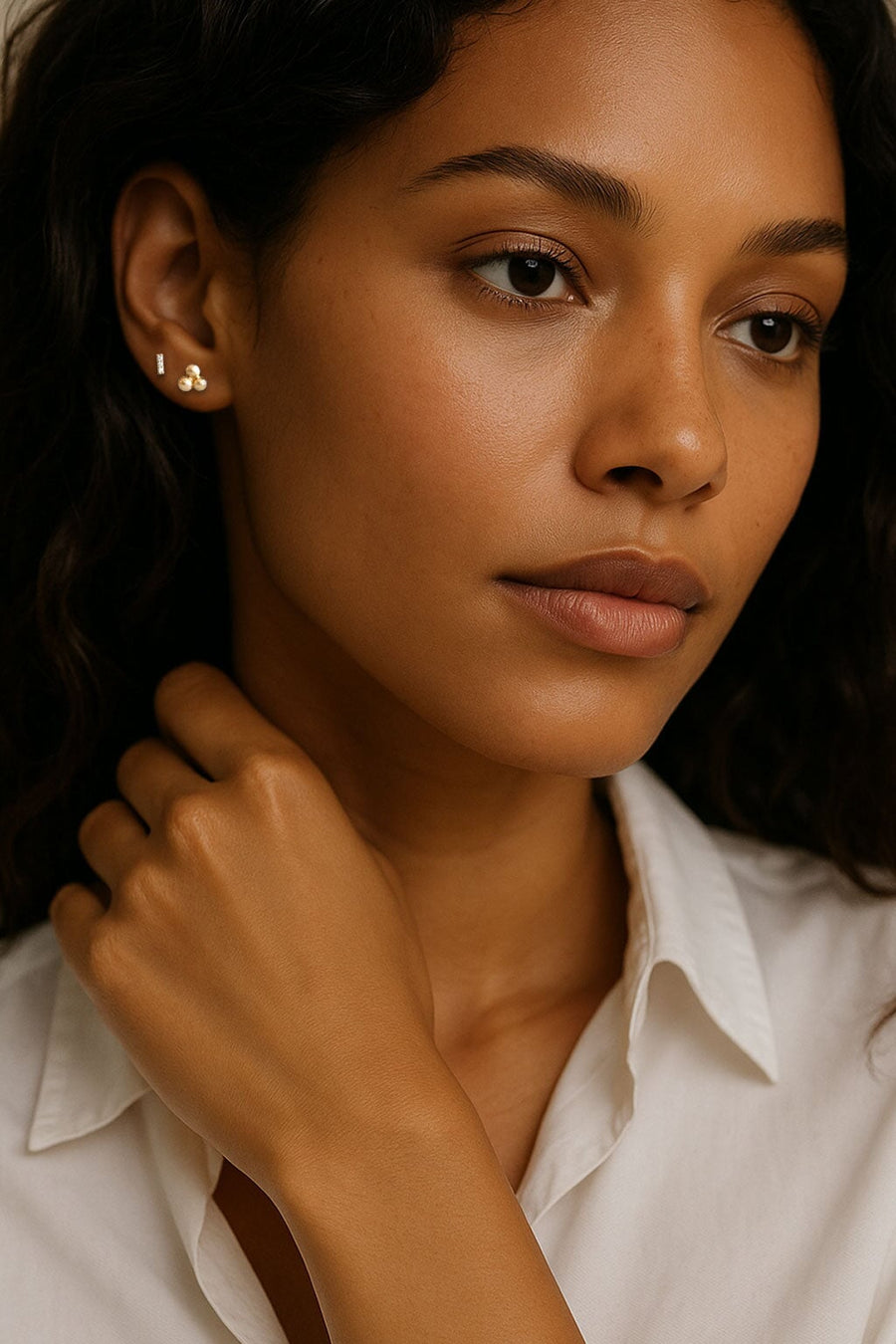Tria Beaded Studs Andrea Bonelli Jewelry 